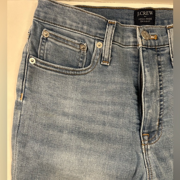 J CREW Women's High Rise Skinny Light Wash Jeans Size 27 - Picture 5 of 12